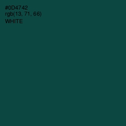 #0D4742 - Aqua Deep Color Image
