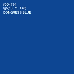 #0D4794 - Congress Blue Color Image
