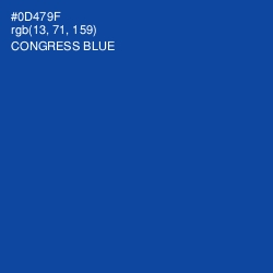 #0D479F - Congress Blue Color Image