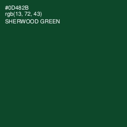 #0D482B - Sherwood Green Color Image