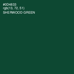 #0D4833 - Sherwood Green Color Image