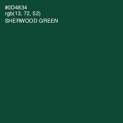 #0D4834 - Sherwood Green Color Image