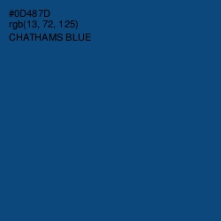 #0D487D - Chathams Blue Color Image