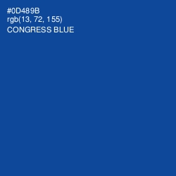 #0D489B - Congress Blue Color Image