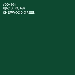 #0D4931 - Sherwood Green Color Image