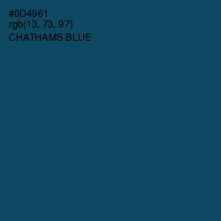 #0D4961 - Chathams Blue Color Image