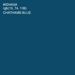 #0D4A6A - Chathams Blue Color Image