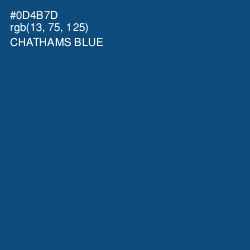#0D4B7D - Chathams Blue Color Image
