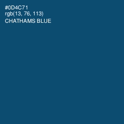 #0D4C71 - Chathams Blue Color Image