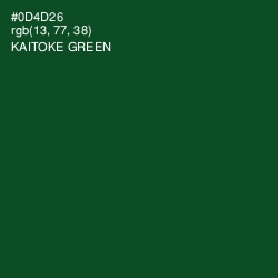 #0D4D26 - Kaitoke Green Color Image