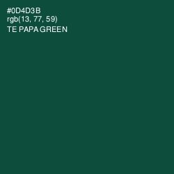 #0D4D3B - Te Papa Green Color Image