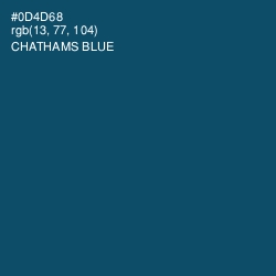 #0D4D68 - Chathams Blue Color Image