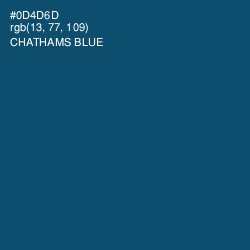 #0D4D6D - Chathams Blue Color Image