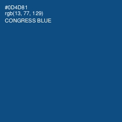 #0D4D81 - Congress Blue Color Image