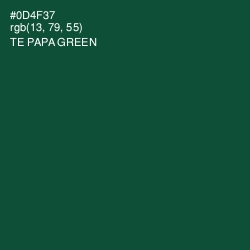 #0D4F37 - Te Papa Green Color Image