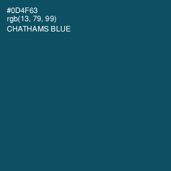 #0D4F63 - Chathams Blue Color Image