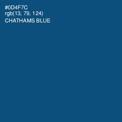 #0D4F7C - Chathams Blue Color Image