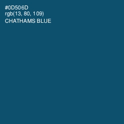 #0D506D - Chathams Blue Color Image