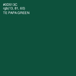 #0D513C - Te Papa Green Color Image