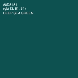 #0D5151 - Deep Sea Green Color Image