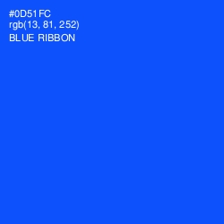 #0D51FC - Blue Ribbon Color Image