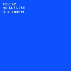 #0D51FD - Blue Ribbon Color Image