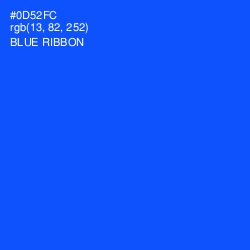 #0D52FC - Blue Ribbon Color Image