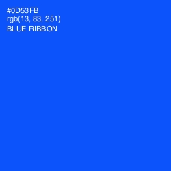 #0D53FB - Blue Ribbon Color Image