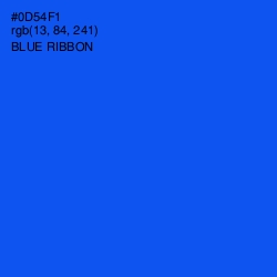 #0D54F1 - Blue Ribbon Color Image