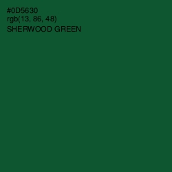 #0D5630 - Sherwood Green Color Image