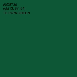 #0D5736 - Te Papa Green Color Image