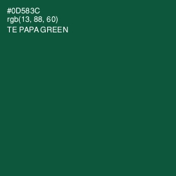 #0D583C - Te Papa Green Color Image