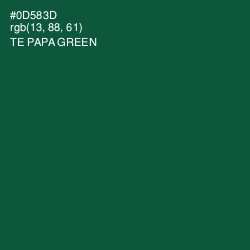 #0D583D - Te Papa Green Color Image