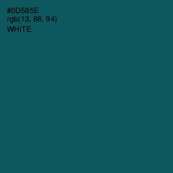 #0D585E - Deep Sea Green Color Image