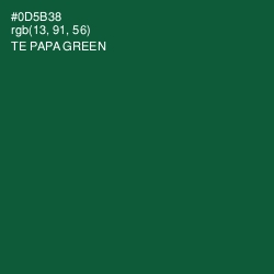 #0D5B38 - Te Papa Green Color Image