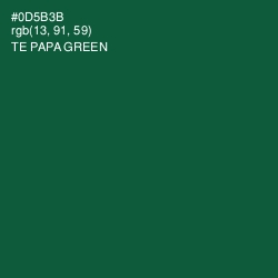 #0D5B3B - Te Papa Green Color Image