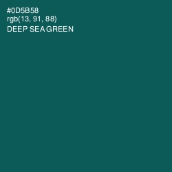 #0D5B58 - Deep Sea Green Color Image