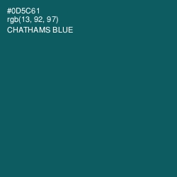 #0D5C61 - Chathams Blue Color Image