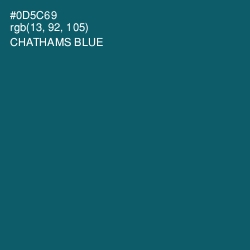 #0D5C69 - Chathams Blue Color Image
