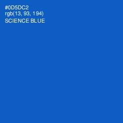 #0D5DC2 - Science Blue Color Image