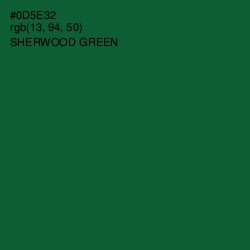 #0D5E32 - Sherwood Green Color Image