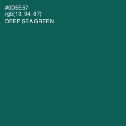 #0D5E57 - Deep Sea Green Color Image
