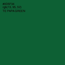 #0D5F34 - Te Papa Green Color Image