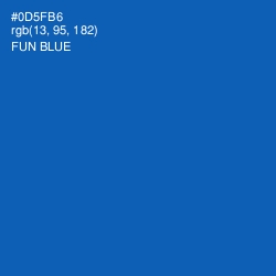 #0D5FB6 - Fun Blue Color Image
