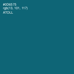 #0D6575 - Atoll Color Image