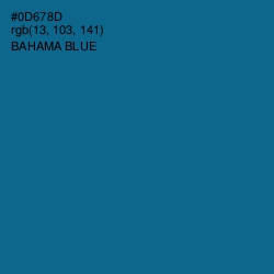 #0D678D - Bahama Blue Color Image