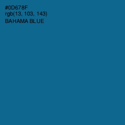 #0D678F - Bahama Blue Color Image