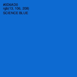 #0D6AD0 - Science Blue Color Image