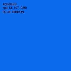 #0D6BEB - Blue Ribbon Color Image