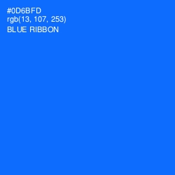 #0D6BFD - Blue Ribbon Color Image